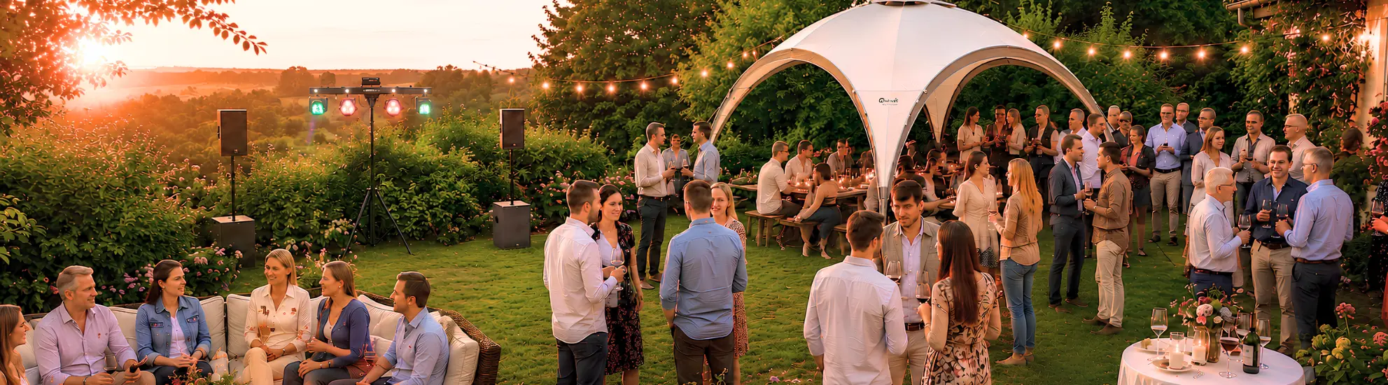 Privatfeier im Garten — Eventtechnik Augsburg